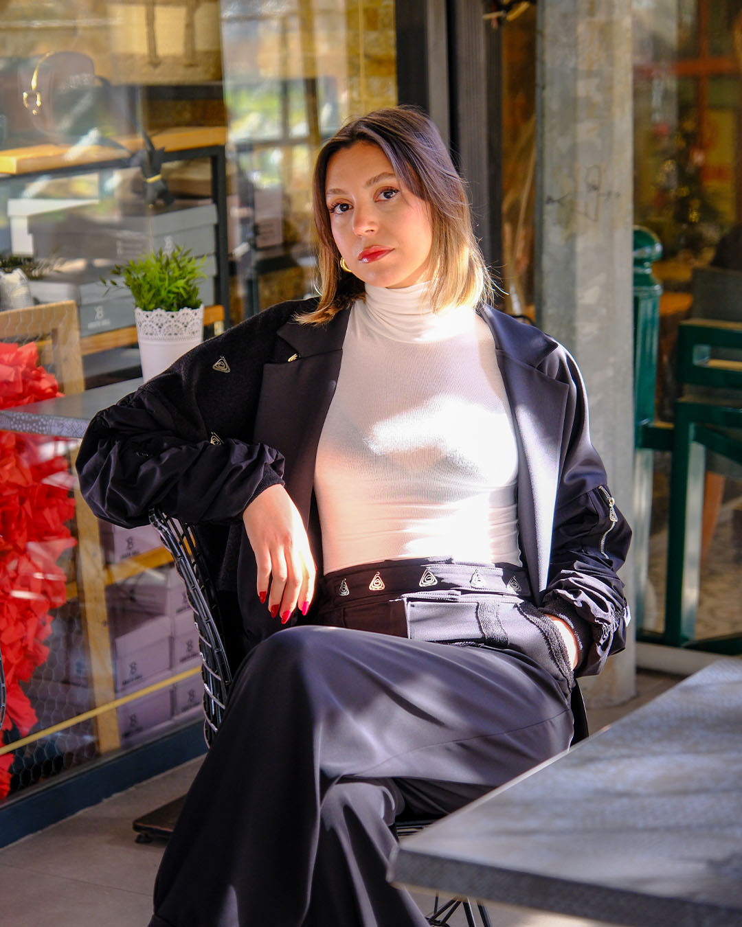 BALIKÇI YAKA UZUN KOLLU TOP