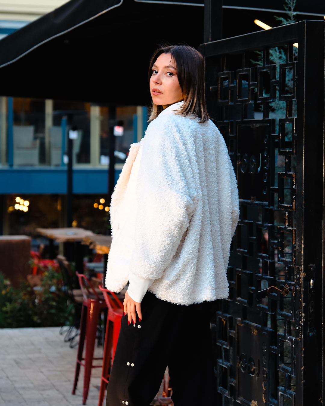 DERİ GARNİLLİ KIRÇILLI CEKET