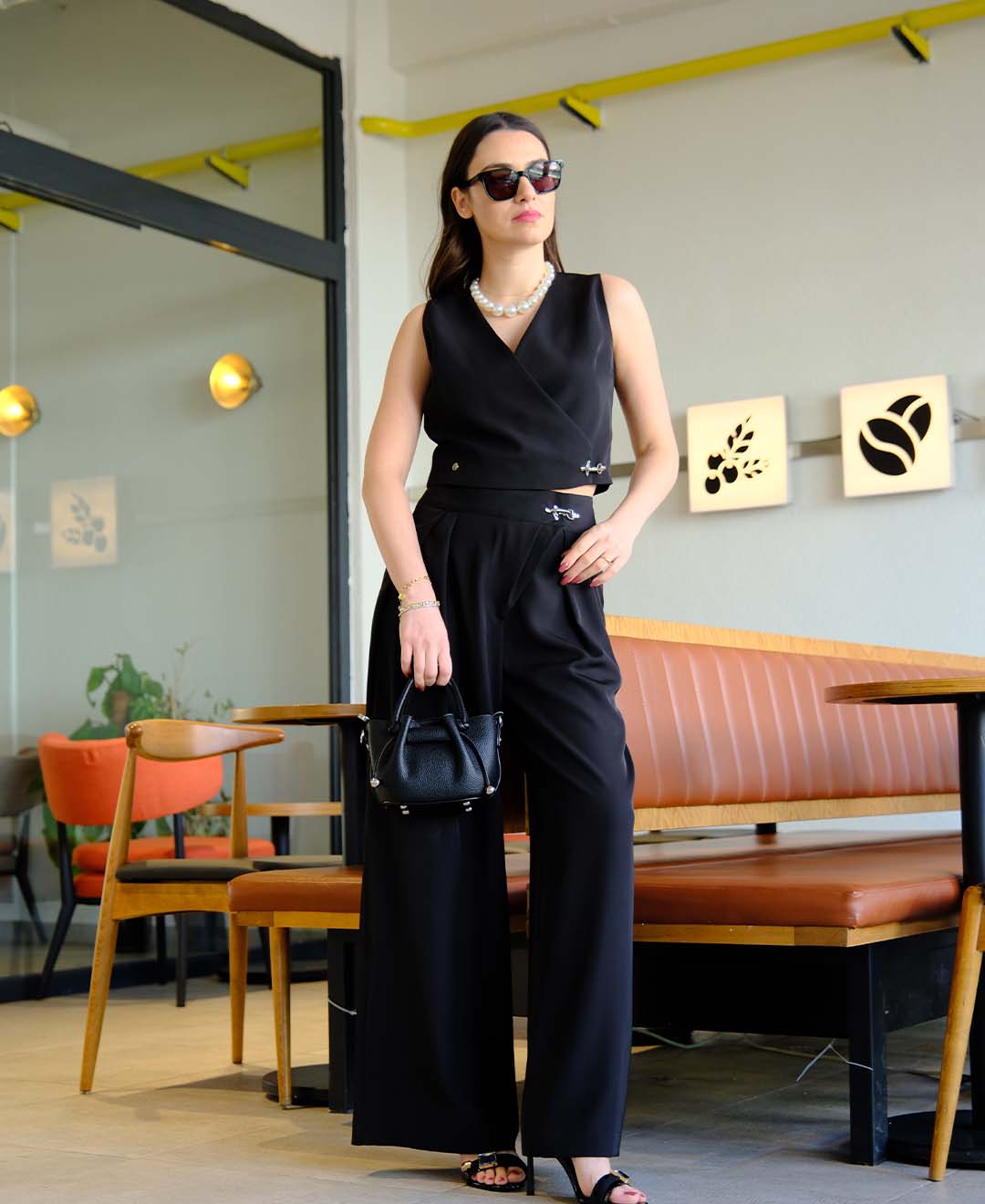 ASTARLI ÇİZGİLİ  KRUVAZE YELEK