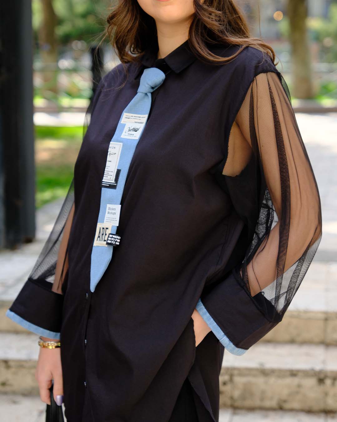 KOLLARI TÜL GÖMLEK