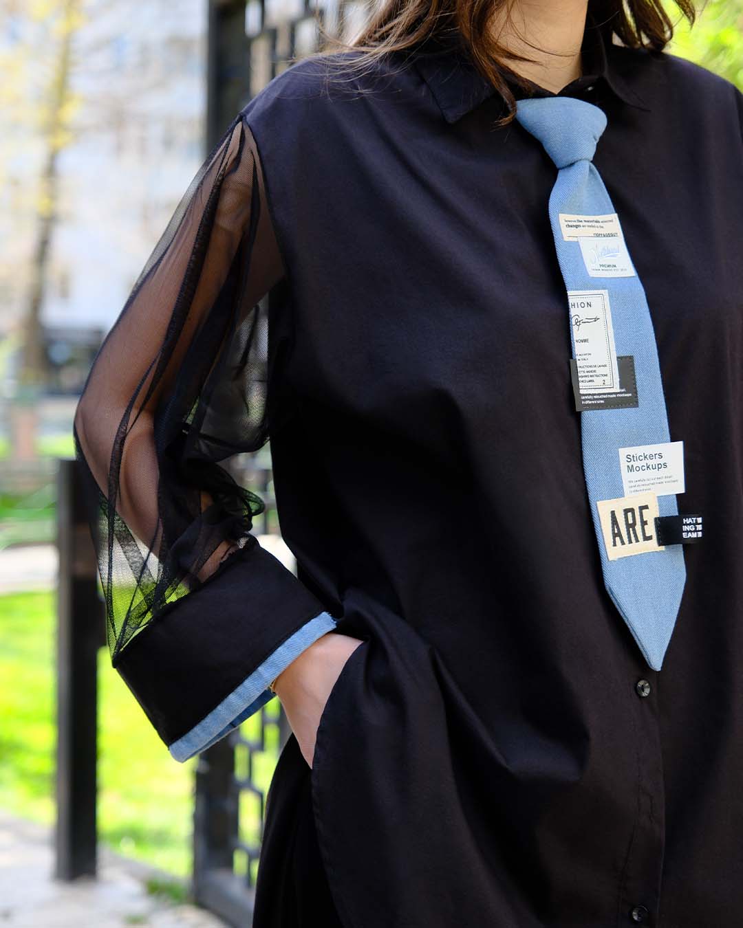 KOLLARI TÜL GÖMLEK