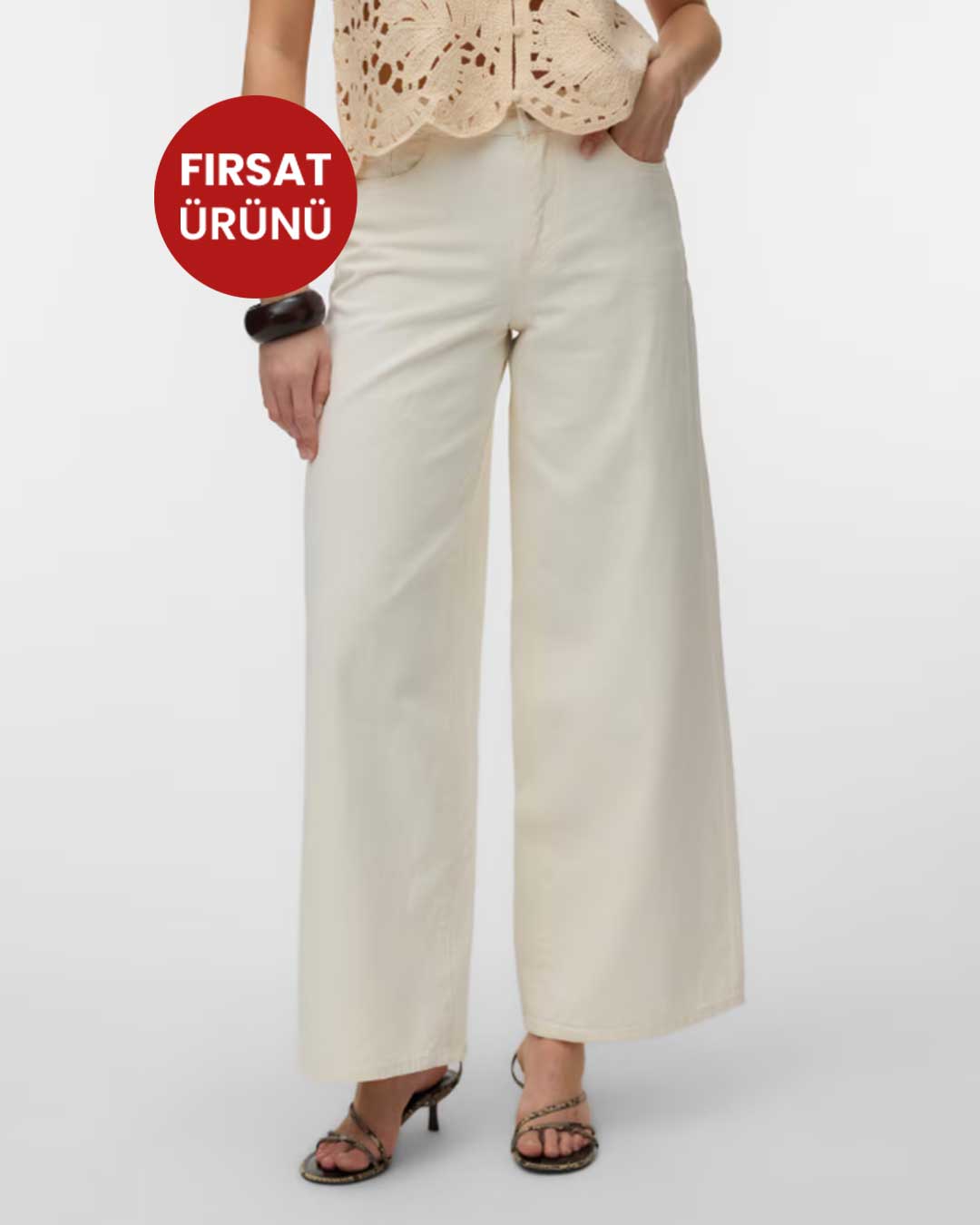 BELİ SAÇ ÖRGÜLÜ COTON PANTOLON