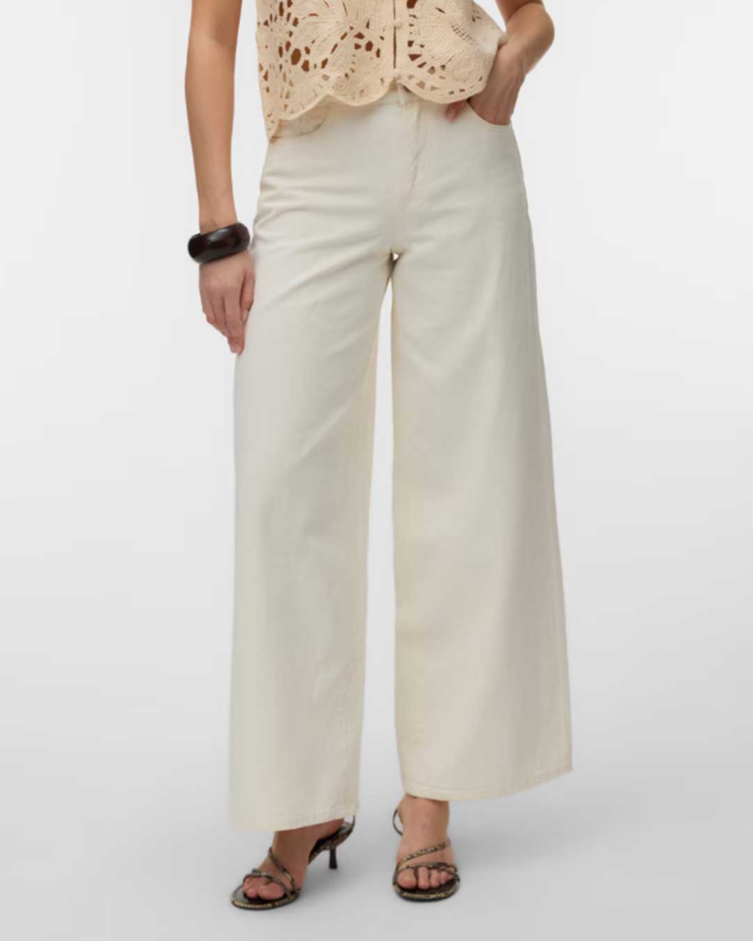 BELİ SAÇ ÖRGÜLÜ COTON PANTOLON