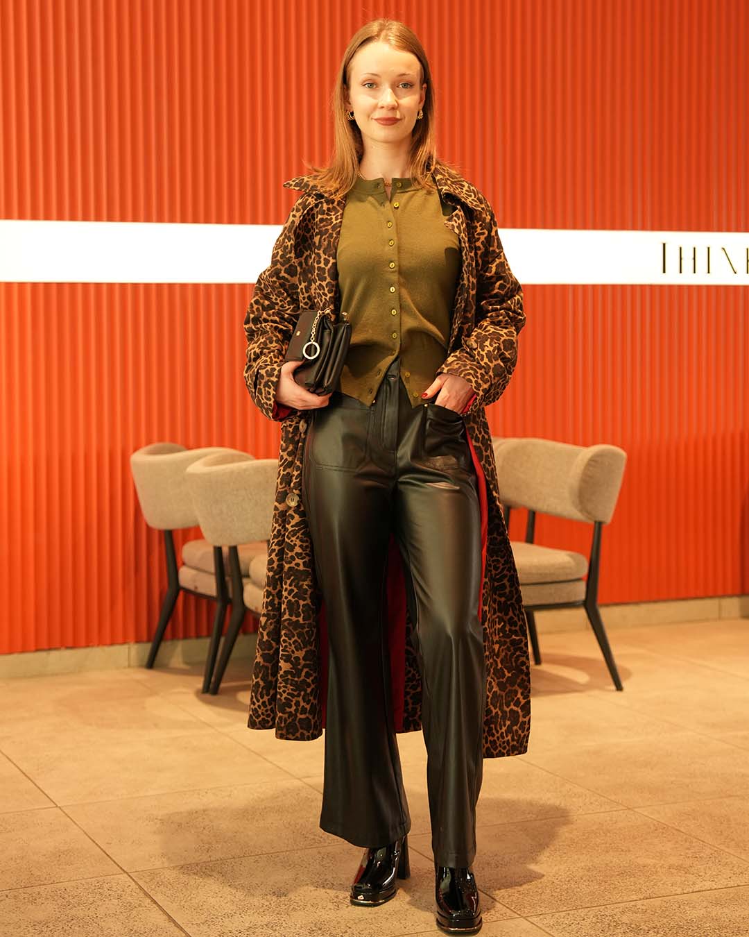 LEOPAR DESENLİ TRENCH